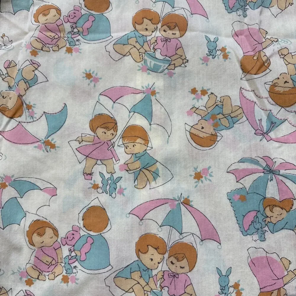 vintage 70s women’s SULTRA Umbrella Kids Novelty Print Button shirt size 32 - Picture 8 of 9